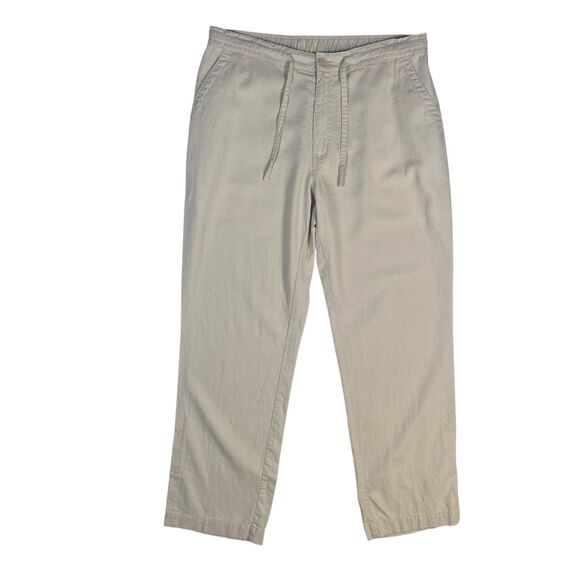 Cubavera Other - CubaVera Men’s Linen Blend Drawstring Pants Large Coastal Casual Stretch
